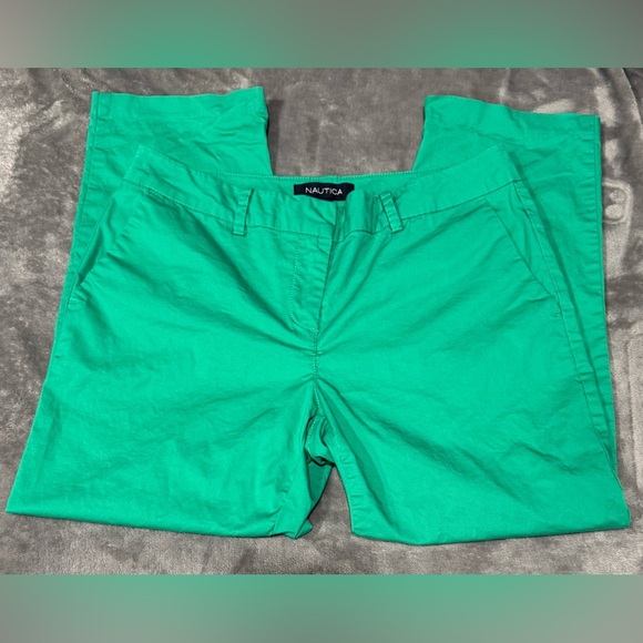 Nautica Cotton Blend Green Chinos - Picture 5 of 9